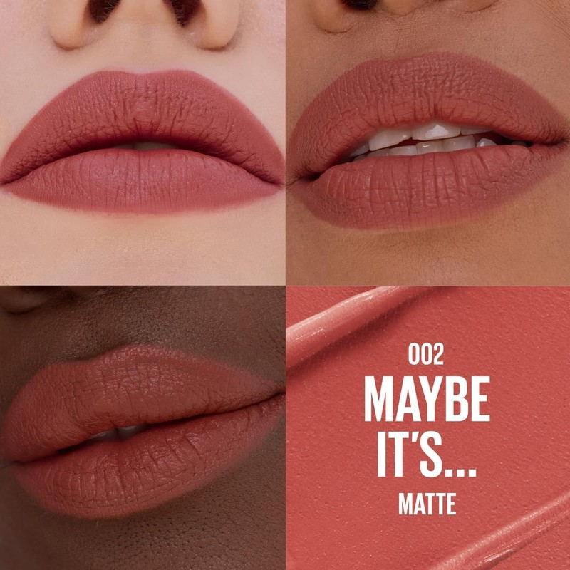 Maybelline Serum Lipstick Labial en Barra Hidratante Mate Maybe It's…