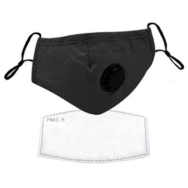 Triplast Black Washable Face Masks With Filters Adjustable And Reusable Cotton Face Mask | Banana Style_TPWASHBLACK3