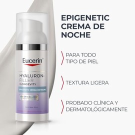 EUCERIN Crema de Noche Hyaluron-filler +Longevity Epigenetic, 50ml
