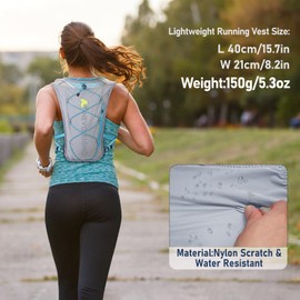 Waterproof Running Vest, 5.5L Breathable Running Hydration Vest with 1.5L Water Bladder, Water Vest for Hiking, Trail Marathon Race, Ideal for Women and Men