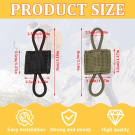 UEIOAVL Backpack Straps, 12 Pieces Outdoor Molle Buckle Holding Buckles Molle System Accessories Backpack Vest (Black, Army Green)