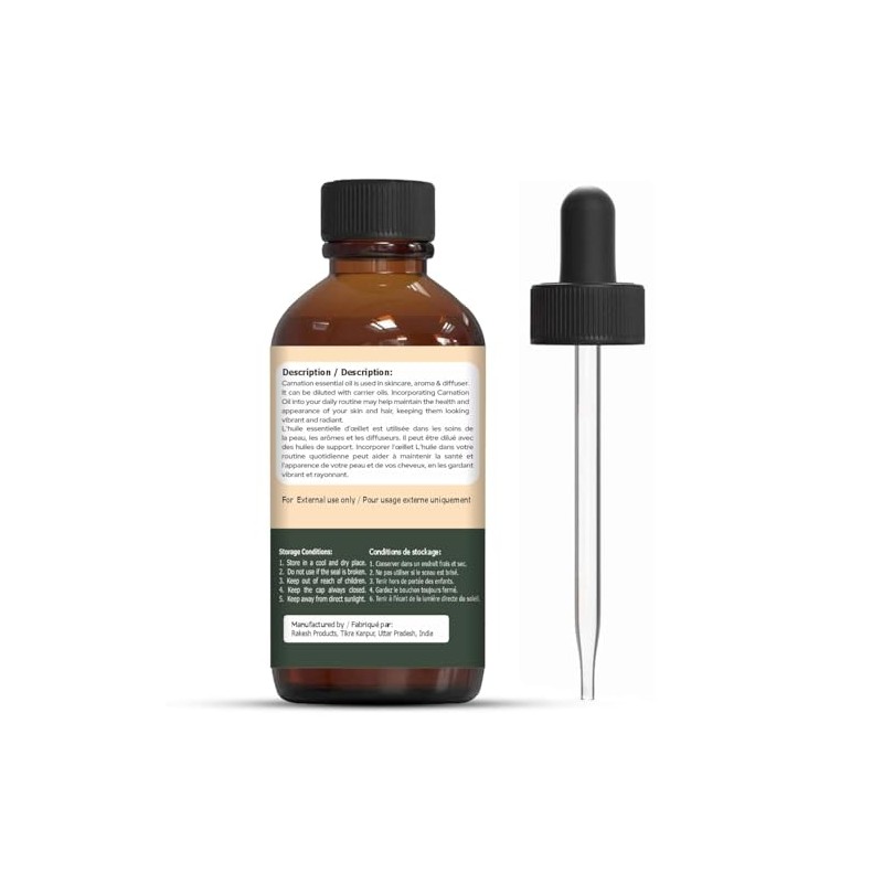 ORGANIC ZING Organic Zing Top Selling Oils. (30ml, Carnation)