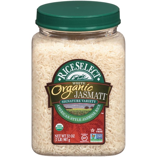 RiceSelect Organic Jasmati Rice, 32-Ounce Jars, 4-Count (905616)
