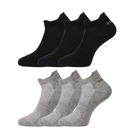 TISOKS 6 Pairs Mixed Mens and Womens Titanium Anti Odor Ankle Socks for Athletes Feet