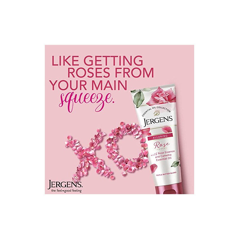 Jergens Rose Body Butter Loción Humectante Manos Cuerpo Aceite Esencial