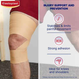 Elastoplast Rigid Strapping Tape | 5cm x 10m | Sports Application |Durable & Strong Hold