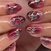 Blruyci Almond Press on Nails Short Fake Nails with 3D