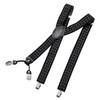 DonDon Men's Braces Wide 3.5 cm with 4 Braces Clips