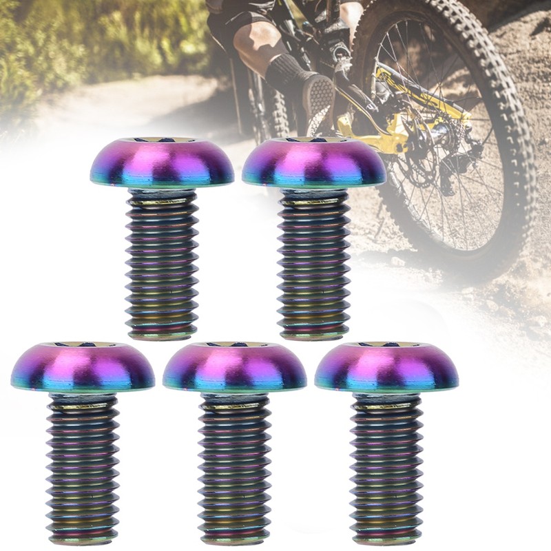 5pcs / Pack Titanium Alloy M5*12 Bicycle Water Bottle Cage