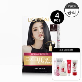 Choose one of 11 L'Oréal 4 Excellence Cream Hair Dye products (+ complimentary hair mask set) / 로레알 4개 엑셀랑스 크림 염색약 11종 중 택1(+증정 헤어마스크 세트)