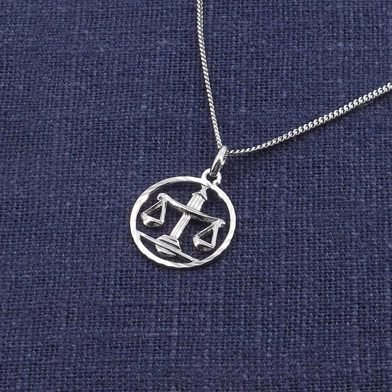 trendor Libra Zodiac Necklace 925 Silver Timeless Necklace for Men