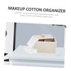 LIFKOME Cotton Swab and Pad Storage Organizer Compartment Makeup Accessory