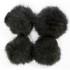 HAND ® Dark Grey Dekorative Kaninchen-Pelz Pom Pom Borte 7cm