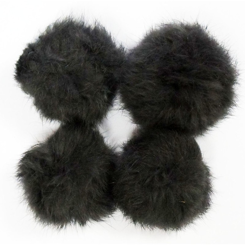 HAND ® Dark Grey Dekorative Kaninchen-Pelz Pom Pom Borte 7cm