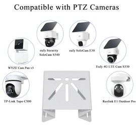VVHOOY Metal Corner Camera Mount for PTZ Camera, to Achieve a Wider View Range 270°,Exterior Wall Corner Bracket Compatible with eufy SoloCam S340/S330/E30,Wyze Cam Pan v3(2Pack) ﻿