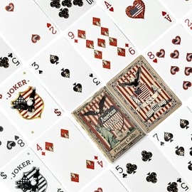 American 250th Anniversary Themed Playing Cards, Standard Index, Premium Plastic Waterproof Poker Cards Including Statue of Liberty, American Flag, Great Seal of The US
