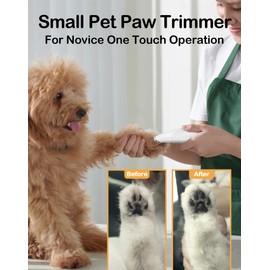 LEYOUFU LEYOUFU Dog Paw Trimmer for Grooming, Cordless Electric Small Pet Grooming Clippers Hair Trimmer for Dogs Cats, Low Noise for Trimming Pet's Hair Around Paws, Eyes, Ears, Face, Rump (White)