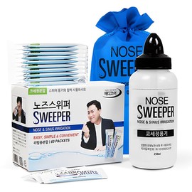 Nose Sweeper Manual Nasal Irrigation Kit + Powder 80p, 1 Set / 노즈스위퍼 수동식 코세정용 키트 + 분말 80p, 1세트