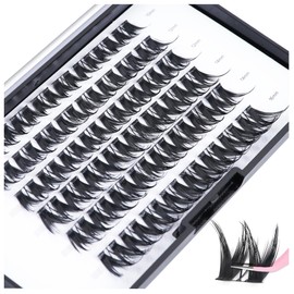 Natural Lash Clusters - 72pcs Wispy Eyelash Clusters, C Curl MIX Length Resuable DIY Lash Extensions,LANKIZ Individual Lashes for Beginners(ALCHE)