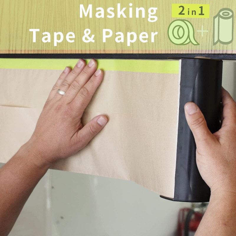Pre-Taped Masking Paper for Painting - 18 inch x 50
