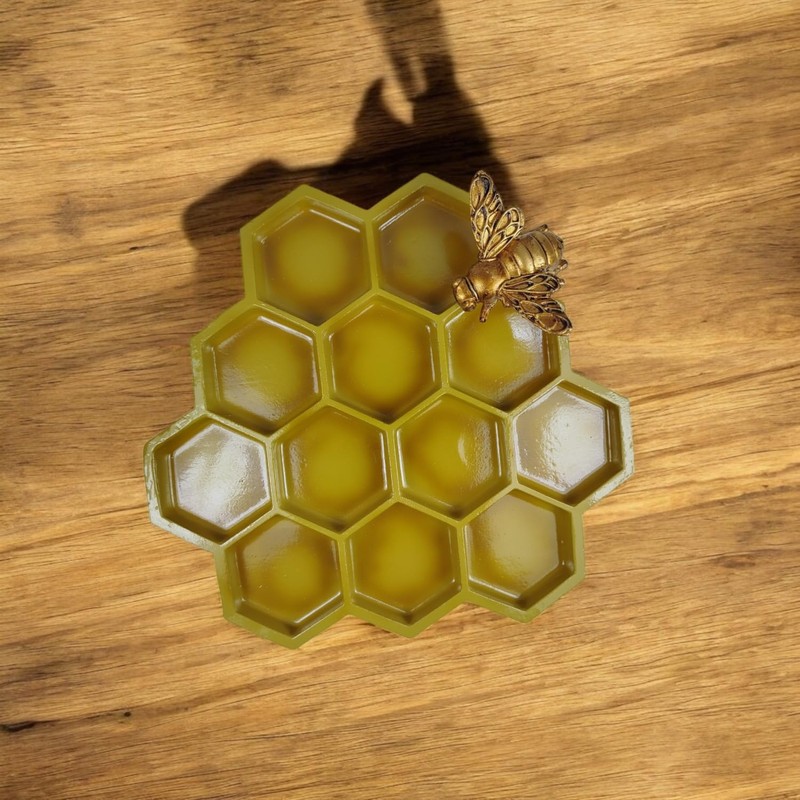 Bird Feeder in Honeycomb Design in Gold