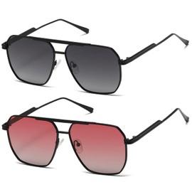 kimorn Polarized Sunglasses Womens Men Retro Oversized Square Vintage Shades Classic Large Metal Sun Glasses K1221