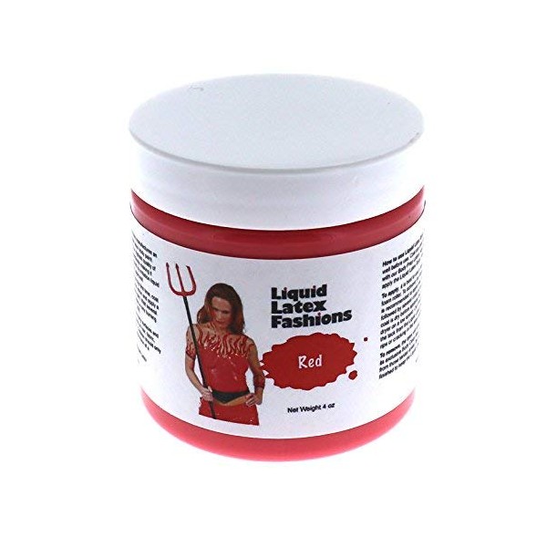Liquid Latex Fashions Ammonia Free Liquid Latex Body Paint - 4oz Red