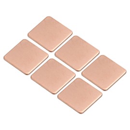 MECCANIXITY Heatsink Copper Pad Shim 15mm x 15mm x 1mm Thermal Conductive Heat Sink for Electronic Chip Cooling Pack of 6