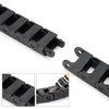 sourcing map R18 10mm x 15mm（Inner H*Inner W）Black Plastic Cable