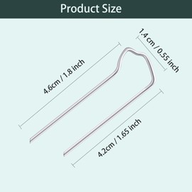 Floral Pins,1.7 Inch U-Shape Plant Pin, 80Pcs U-Pins for Indoor Plants Straw Wreaths, Greening Fern Craft Sewing Pin for Floral Picks Foam, DIY Sewing Project, Holiday Flower Arrangements