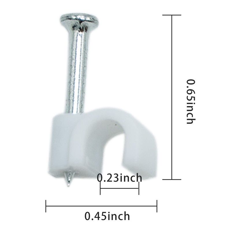 6mm Round Cable Clips 100pcs Assortment Cable Holder Management Wire