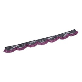 Miyabi MFC-RA-WPL Front Curtain, Rose Pattern, Lace Front Curtain, L (Width: 86.6 inches (2200 mm), Frange: Wine Purple
