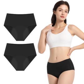 Incontinence Underwear for Women Washable Leak Proof Underwear High Waist Bladder Leak Underwear for Women Incontinence Postpartum Leakage Protective 50ML to 100ML, Medium