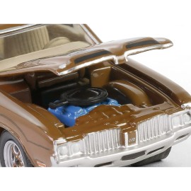 1972 Oldsmobile 442 DCD Brown Black Stripes 1/64 Scale Diecast Model "The Complete Escape Machine" Vintage Ad Cars Series 11