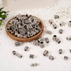 Fashewelry 150pcs Hair Tube Beads Antique Silver Alloy Large Hole