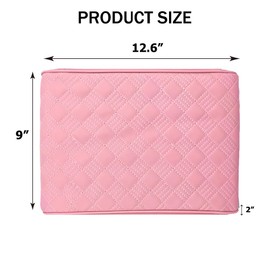 QKWL Car Armrest Cushion, Console Covers for SUV, Car Center Console Cover, Arm Rest Cover for Car, Long-Lasting, Soft and Comfortable, Suitable for Most Cars (Pink)