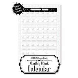 Monthly Blank Calendar: 8.5x11 Undated Calendar Fillable Templates for Office, School or Home, Sun-Sat, Pages For Notes And To-Do Agenda