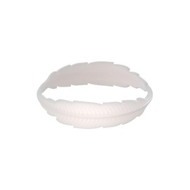QALO Women's Serene Silicone Bracelet, Ultra Comfortable Women's Bangle, Durable, Water Resistant Bracelet, Pearl, Small/Medium