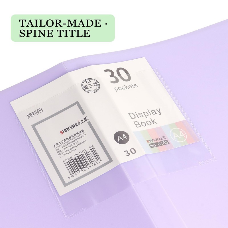 Tamaki Portfolio Binder with Plastic Sleeves, Pocket Portfolio Folder with