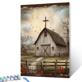 Christian Quotes Paint by Bumbers For Adults Beginner Christian Vintage DIY Paint by Number Acrylic Paint Canvas Inspirational Quotes Bedroom Decor Christian Painting Kits 16x20 Inch （without Frame ）