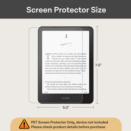 CoBak 3 Pack Anti-Glare Matte Screen Protector for 7" Kindle Paperwhite 12th Gen 2024 & Colorsoft Signature Edition,for Kobo Aura 2 - High Clarity, Fingerprint Resistant - Fine-Grit Texture PET Film
