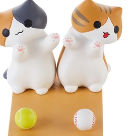 Cyrank Cell Phone Stand, Cute Cat Smartphone Stand Phone Holder Cute Animal Desktop Decor Portable Phone Stand for Phones Tablets(C)