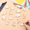 DanLingJewelry 100Pcs Unfinished Wooden Forest Animal Cutouts Wild Life Snake