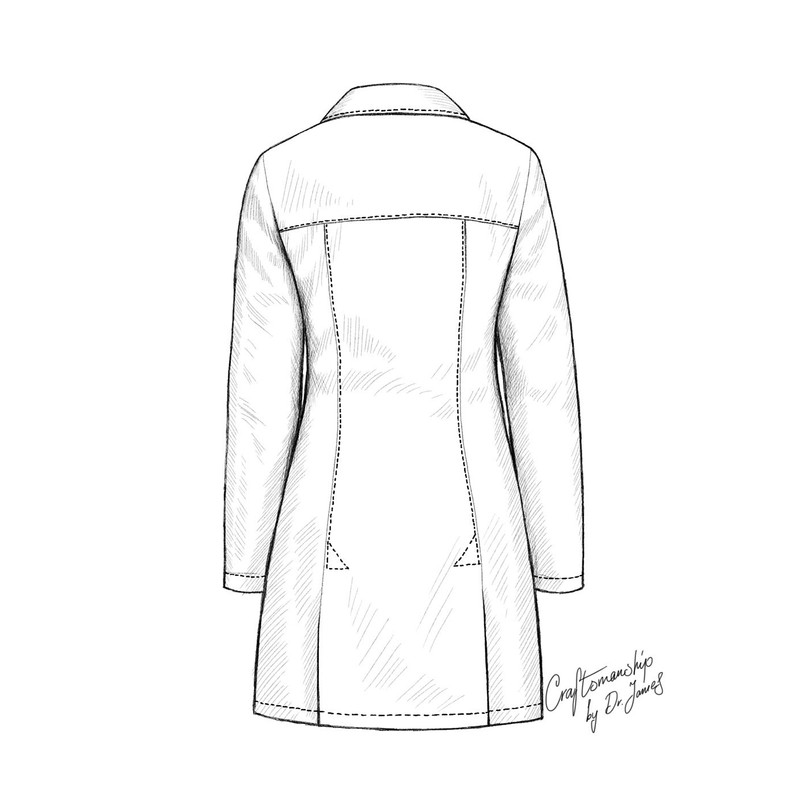Dr. James Lab Coat for Women, Tailored Fit, Feminine Design,