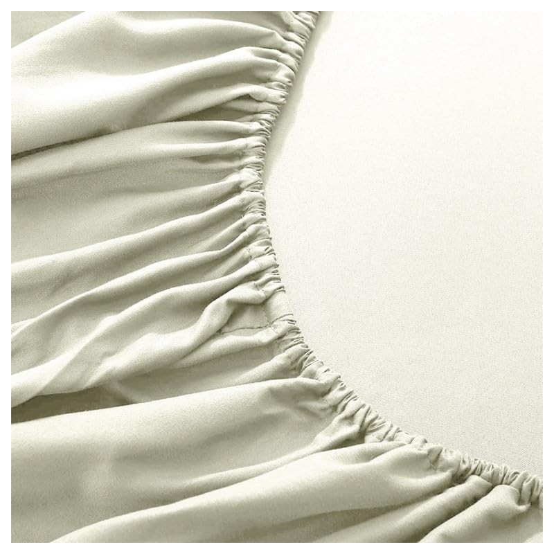 Prime Linens Extra Deep 30Cm Plain Fitted Sheet, Elastic Pocket