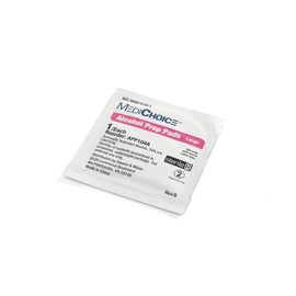 MediChoice Alcohol Prep Pads, 2-Ply Sterile, 7% Isopropyl Alcohol, Large, 1.75x3.5 Inch, 1314APP104A (Case of 1000)