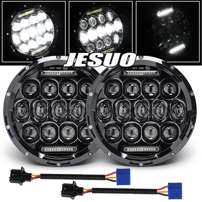 JESUO Fit Ford Mustang 1965~1973 Brightest Pair 7" Round Led