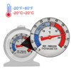 DWEII 2 Pack Refrigerator Freezer Thermometer -30~30°C/-20~80°F with Red Indicator