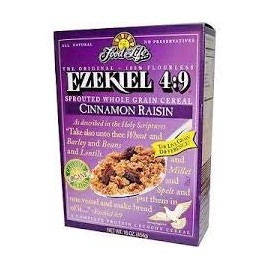 Food For Life Ezekiel 4:9 Organic Sprouted Grain Cereal, Cinnamon Raisin, 16-Ounce Boxes (Pack of 12)