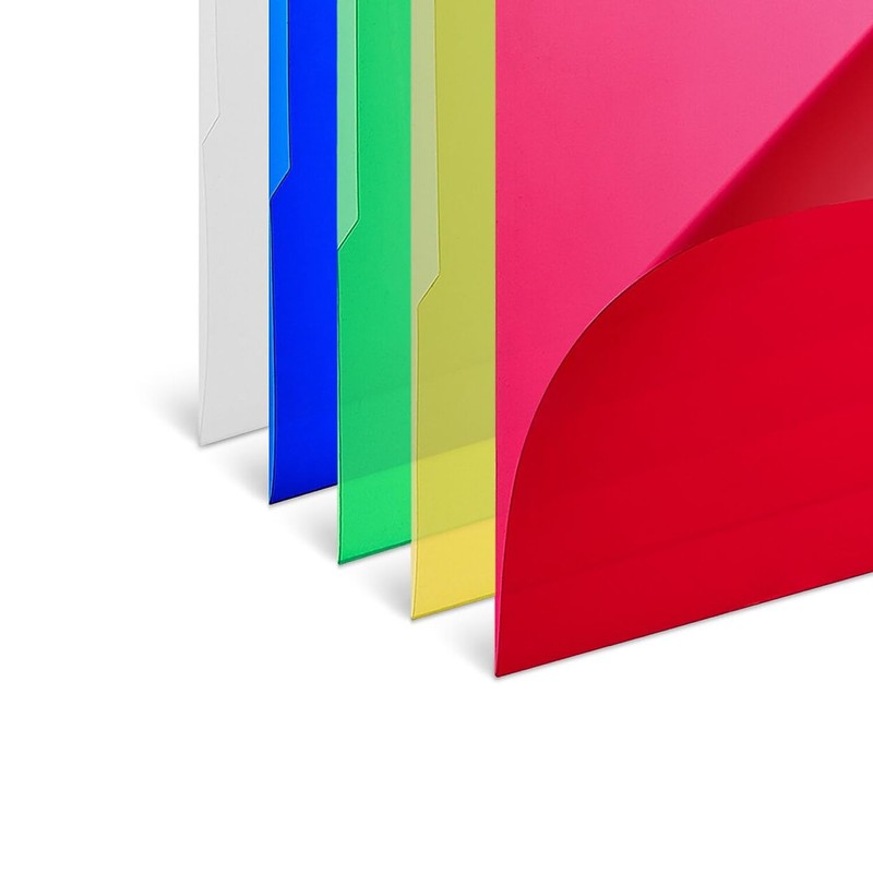 Staples Poly Project Jackets, Letter Size, Assorted Colors, 5-Pack –